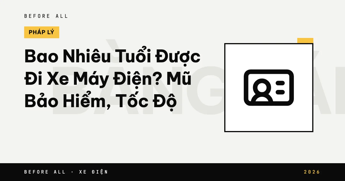 Bao Nhiêu Tuổi Được Đi Xe Máy Điện? Mũ Bảo Hiểm, Tốc Độ 2026