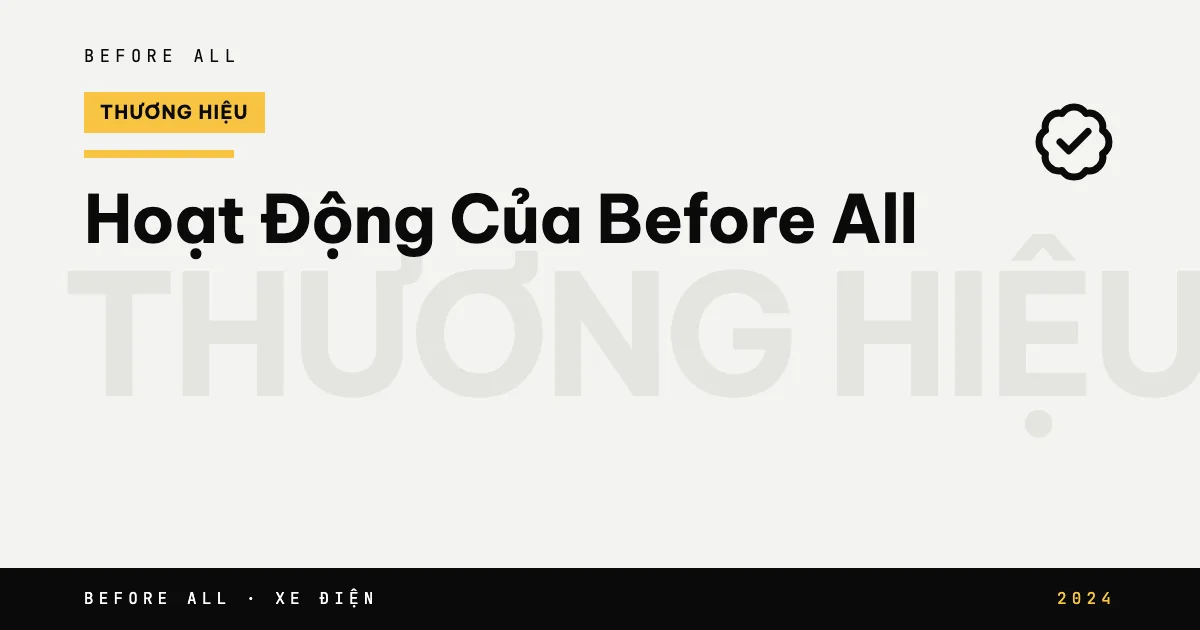 Ảnh bìa bài "Hoạt Động Của Before All" của Before All: chữ lớn theo chủ đề, năm 2024