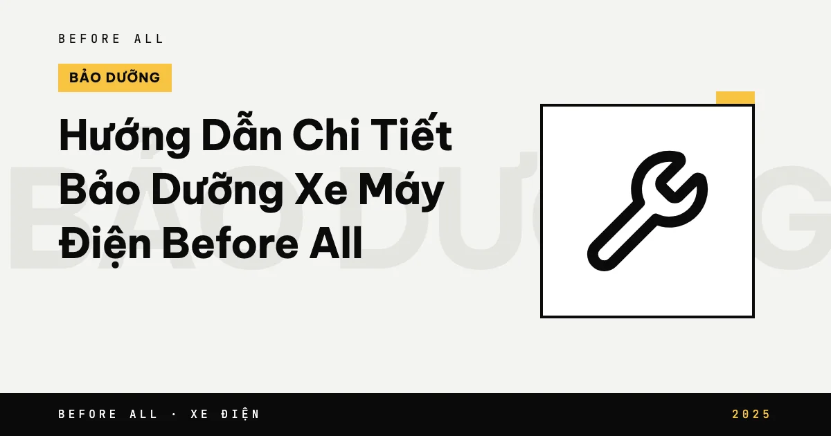 Hướng Dẫn Chi Tiết Bảo Dưỡng Xe Máy Điện Before All