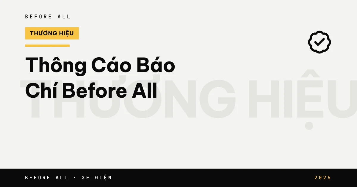 Thông Cáo Báo Chí Hãng Xe Điện Before All